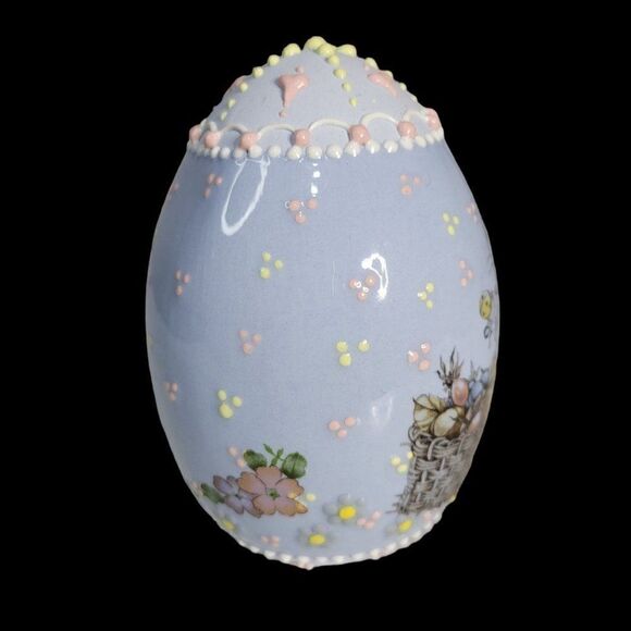 Porcelain Folkloric Dot Easter Egg - Picture 2 of 9